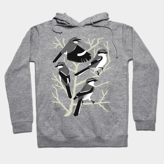 Northern shrike Hoodie by Aline Eg